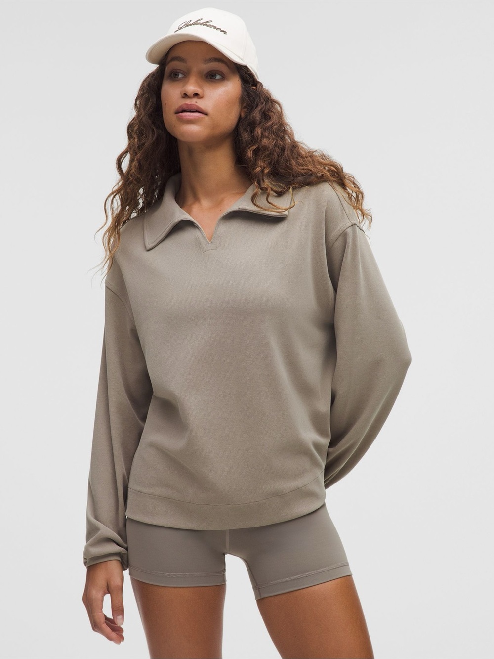 Lululemon Softstreme Pique Oversized Long-Sleeve Polo Shirt